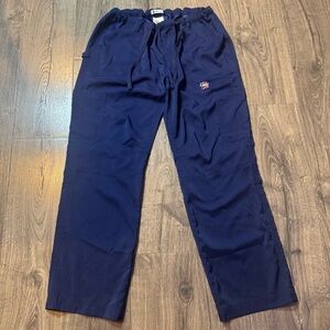Koi Tech women Navy Cargo scrub Pants size large women drawstrings